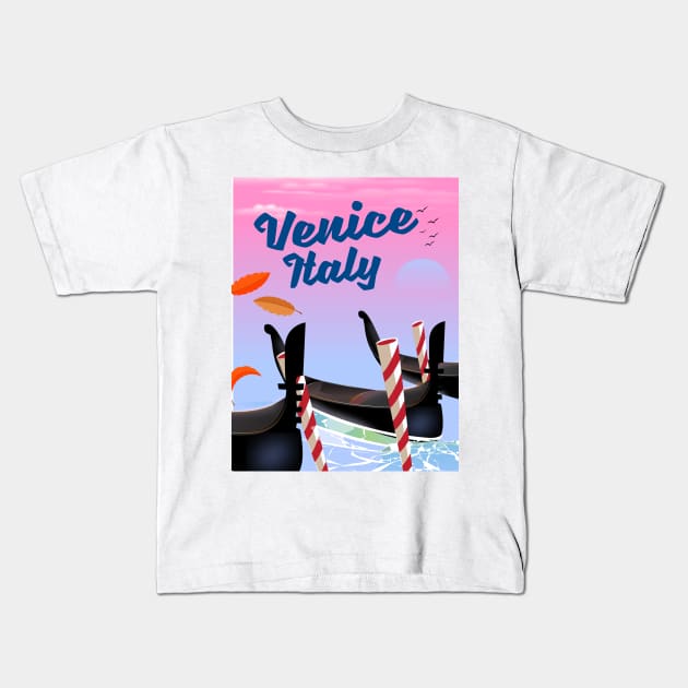 Venice Italy Kids T-Shirt by nickemporium1